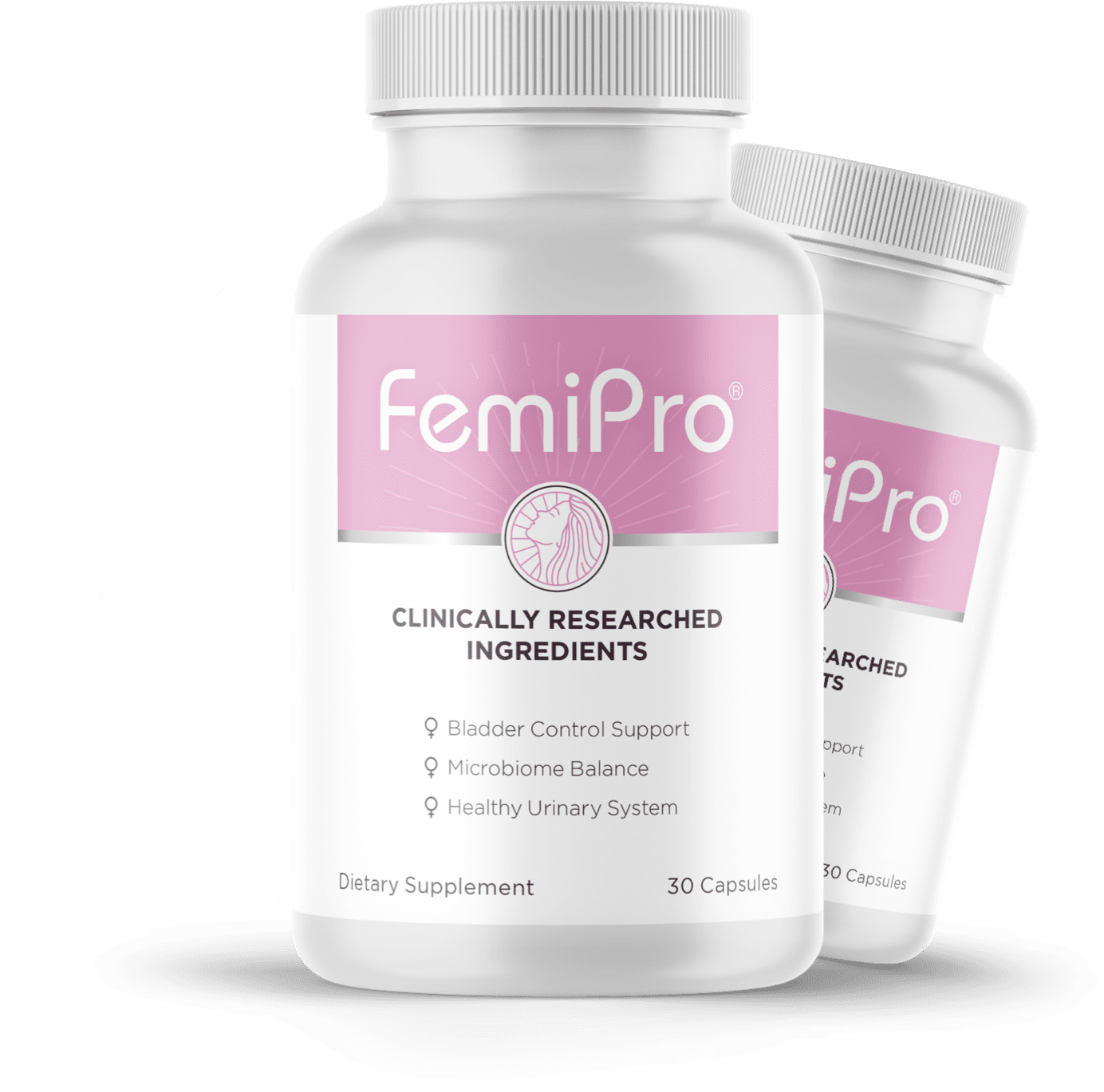 FemiPro urinary and vaginal microbiome support bottle
